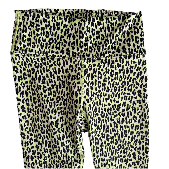 Fabletics Leopard Print Workout Set Size S Neon Green Sports Bra‎ & Leggings - Picture 3 of 7